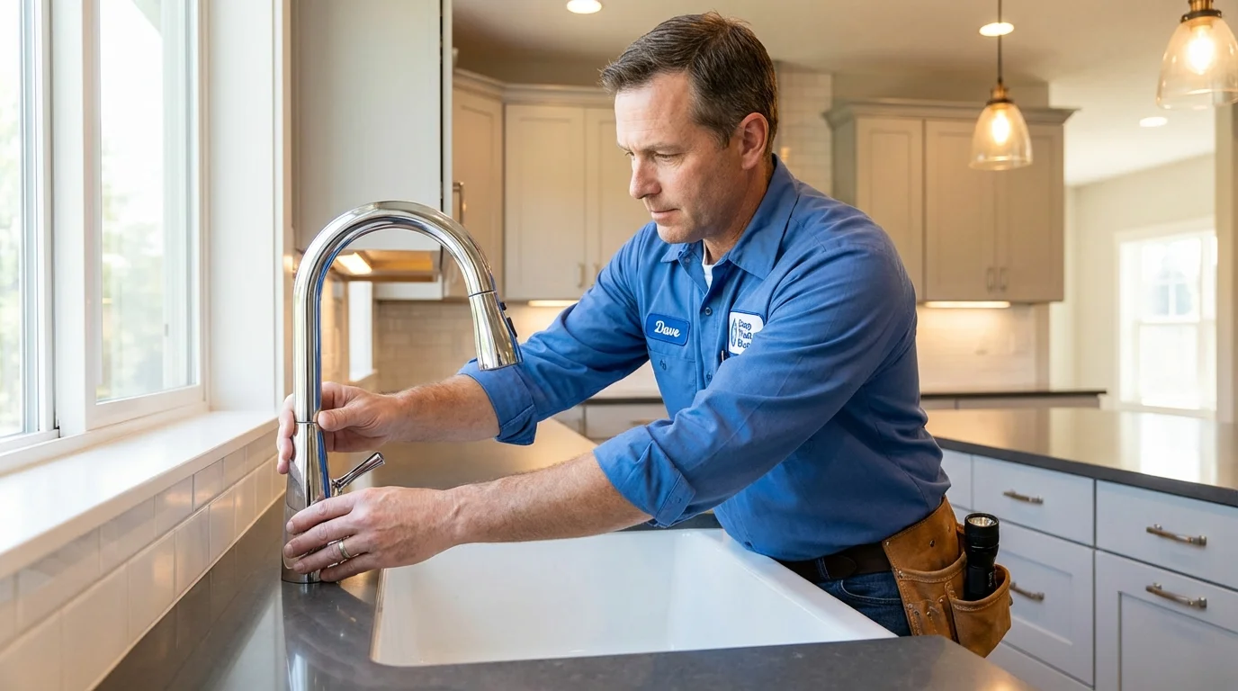 Kitchen faucet installation by Johns Plumbing LLC in Mascotte
