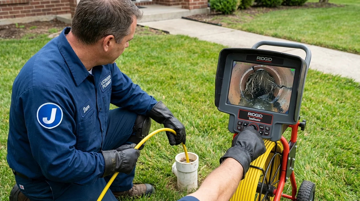 Sewer camera inspection being performed by Johns Plumbing LLC in Mascotte